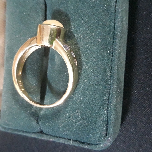 Genuine Ethiopian Opal and Tanzanite Ring sz8. 14K Gold Plated.  .925 - Picture 6 of 10